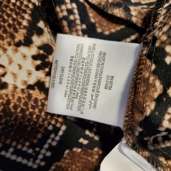 BCBGMAXAZRIA One Shoulder Animal Print Dress Size L - Picture 11 of 12